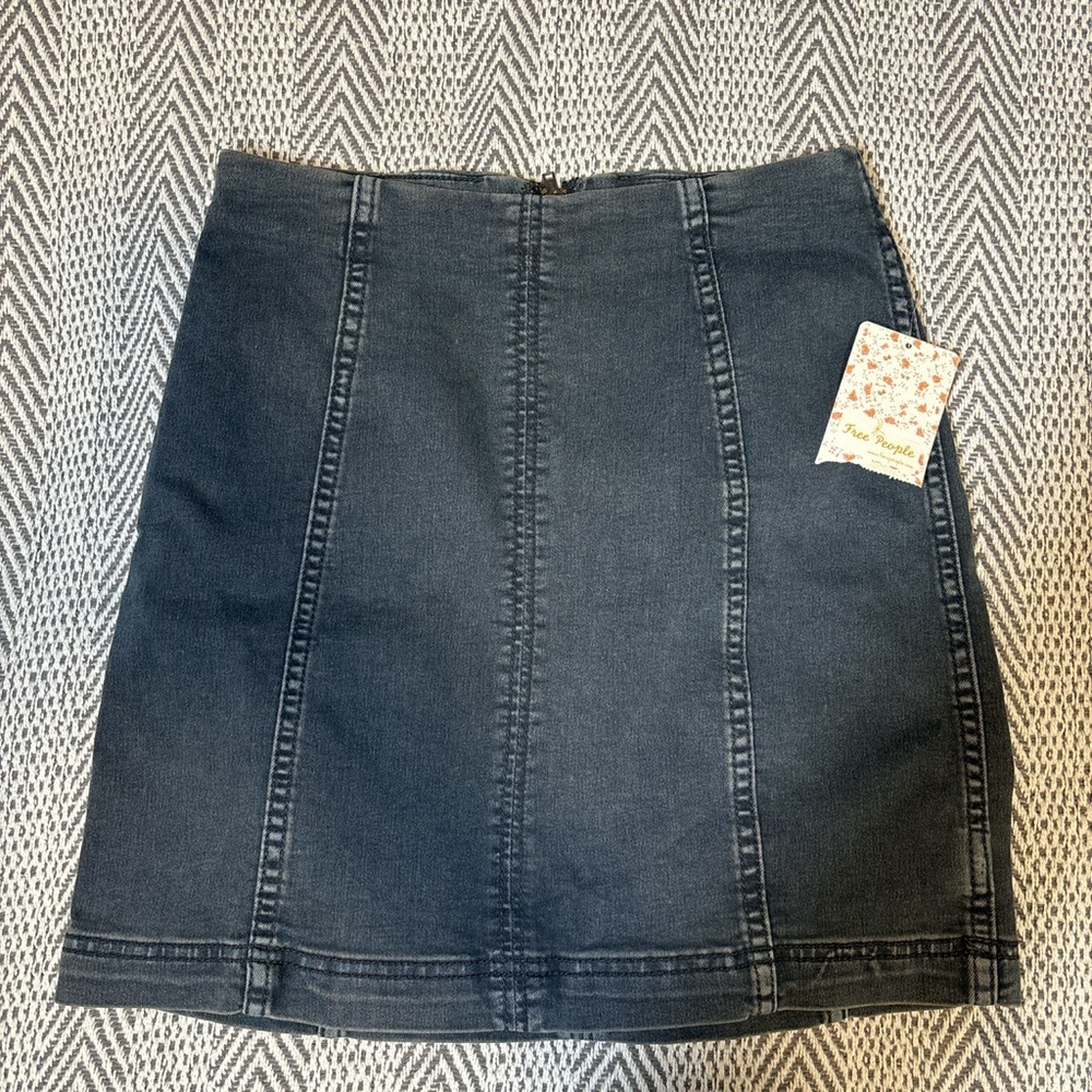 Free People | Mini Denim Skirt In Westminster Blue | Sz 2